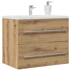 Armoire lavabo de salle de bain chêne artisanal bois ingénierie 