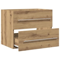 Armoire lavabo de salle de bain chêne artisanal bois ingénierie 