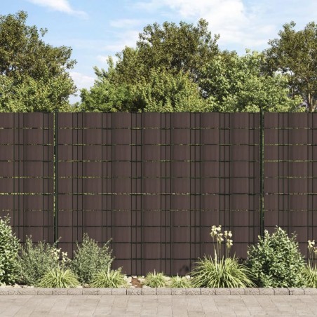 Écrans d'intimité de jardin 4 pcs PVC 35x0,19 m Marron 