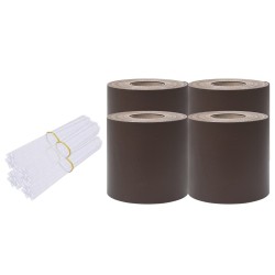 Écrans d'intimité de jardin 4 pcs PVC 35x0,19 m Marron 
