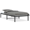 Cadre de lit métal sans matelas noir 90x190 cm 