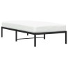 Cadre de lit métal sans matelas noir 90x190 cm 