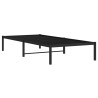 Cadre de lit métal sans matelas noir 90x190 cm 