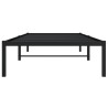 Cadre de lit métal sans matelas noir 90x190 cm 