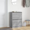 Armoire à chaussures 2 tiroirs rabattables sonoma gris 