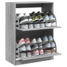 Armoire à chaussures 2 tiroirs rabattables sonoma gris 