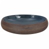 Vasque à poser marron et bleu ovale 59x40x15 cm céramique 
