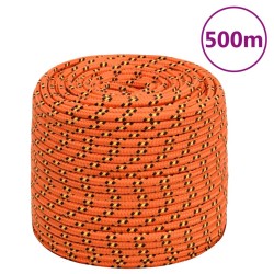 Corde de bateau Orange 6 mm 500 m Polypropylène 