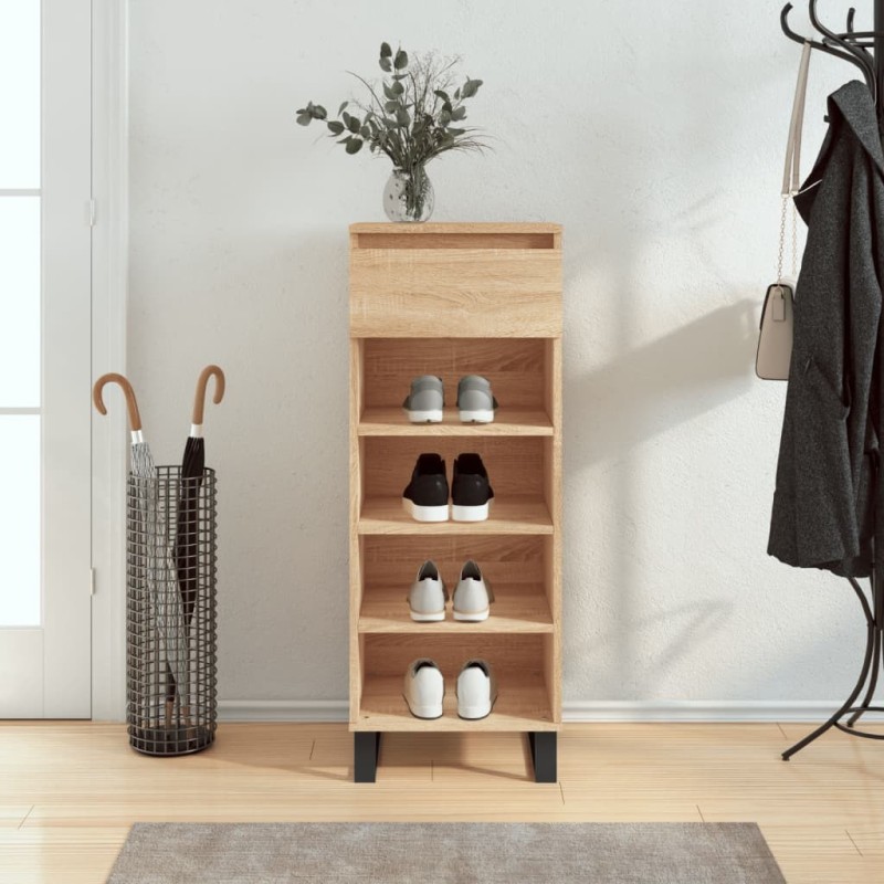Armoire à chaussures Chêne sonoma 40x36x105cm Bois d'ingénierie Armoire à chaussures Chêne sonoma 40x36x105cm Bois d'ingénierie