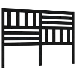 Tête de lit Noir 156x4x100 cm Bois massif de pin 