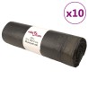 Sacs poubelles avec cordons 250 pcs noir 120 L 