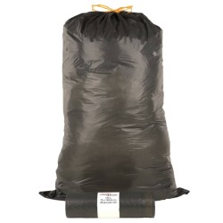 Sacs poubelles avec cordons 250 pcs noir 120 L 