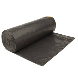 Sacs poubelles avec cordons 250 pcs noir 120 L 