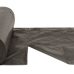 Sacs poubelles avec cordons 250 pcs noir 120 L 