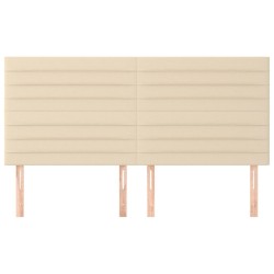 Têtes de lit 4 pcs Crème 80x5x78/88 cm Tissu 