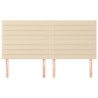 Têtes de lit 4 pcs Crème 80x5x78/88 cm Tissu 