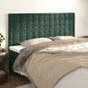 Têtes de lit 4 pcs Vert foncé 90x5x78/88 cm Velours 