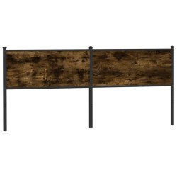Tête de lit chêne fumé 190 cm bois d'ingénierie et acier 