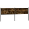 Tête de lit chêne fumé 190 cm bois d'ingénierie et acier 