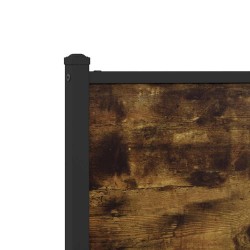 Tête de lit chêne fumé 190 cm bois d'ingénierie et acier 