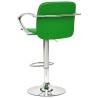 Tabourets de bar lot de 2 vert cuir artificiel 