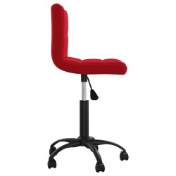 Chaise pivotante de salle à manger Rouge bordeaux Velours 