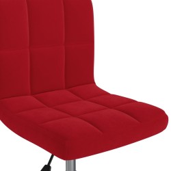 Chaise pivotante de salle à manger Rouge bordeaux Velours 