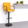 Tabouret de bar Jaune moutarde Velours 