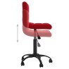 Chaise pivotante de bureau Rouge bordeaux Velours 