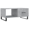 Table basse gris béton 90x50x40 cm bois d'ingénierie 
