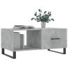 Table basse gris béton 90x50x40 cm bois d'ingénierie 