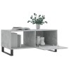 Table basse gris béton 90x50x40 cm bois d'ingénierie 