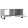 Table basse gris béton 90x50x40 cm bois d'ingénierie 
