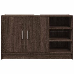 Armoire d'évier chêne marron 90x29x55 cm bois d'ingénierie 