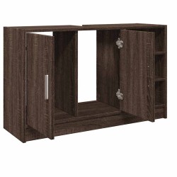 Armoire d'évier chêne marron 90x29x55 cm bois d'ingénierie 