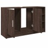 Armoire d'évier chêne marron 90x29x55 cm bois d'ingénierie 