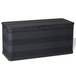 Boîte de rangement de jardin noir 117x45x56 cm 