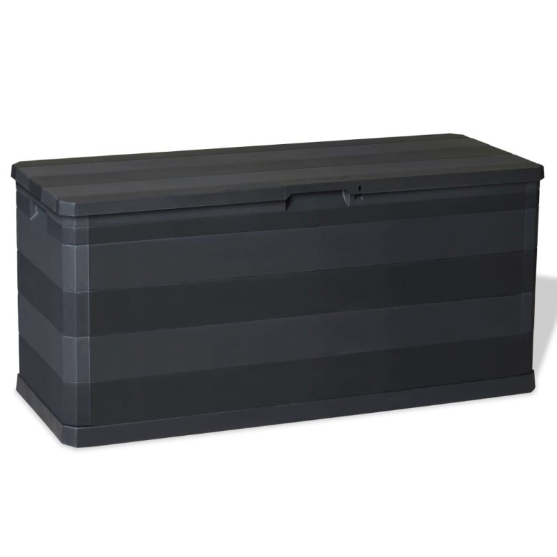 Boîte de rangement de jardin noir 117x45x56 cm 