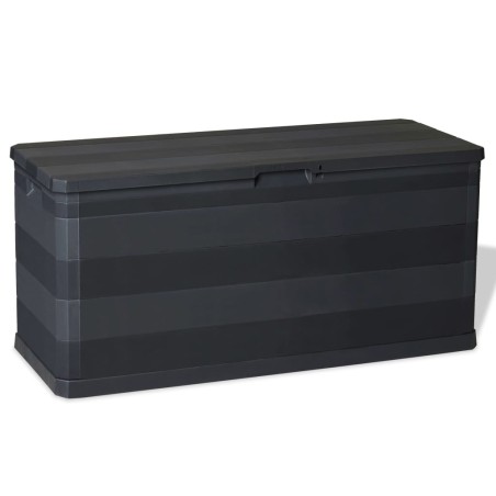 Boîte de rangement de jardin noir 117x45x56 cm 