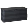 Boîte de rangement de jardin noir 117x45x56 cm 