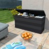 Boîte de rangement de jardin noir 117x45x56 cm 