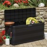 Boîte de rangement de jardin noir 117x45x56 cm 