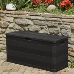 Boîte de rangement de jardin noir 117x45x56 cm 