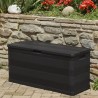 Boîte de rangement de jardin noir 117x45x56 cm 