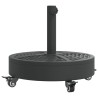 Base de parasol avec roues pour mâts Ø38 / 48 mm 27 kg rond 