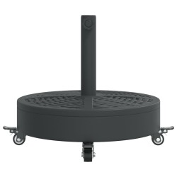 Base de parasol avec roues pour mâts Ø38 / 48 mm 27 kg rond 