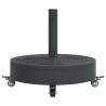 Base de parasol avec roues pour mâts Ø38 / 48 mm 27 kg rond 