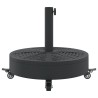 Base de parasol avec roues pour mâts Ø38 / 48 mm 27 kg rond 