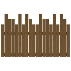 Tête de lit murale Marron miel 127,5x3x80 cm Bois massif de pin 