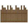 Tête de lit murale Marron miel 127,5x3x80 cm Bois massif de pin 